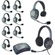 Eartec Ultralite Hub 9 Person System with 8 Single and 1 Max4G Double Headset