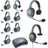 Eartec Ultralite Hub 9 Person System with 2 Single, 6 Double and 1 Max4G Single Headset