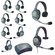 Eartec Ultralite Hub 9 Person System with 6 Single, 2 Double and 1 Max4G Single Headset