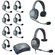 Eartec Ultralite Hub 9 Person System with 8 Single and 1 Max4G Single Headset
