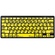 LogicKeyboard XL Print Bluetooth 3.0 Mini Keyboard (US/Hebrew, Black on Yellow)