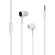 Promate Bent Lightweight Stereo Earbuds with Built-in Mic (White, 1.2m)