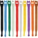 Pearstone 0.5 x 12" Touch Fastener Straps (Multi-Colored, 10-Pack)