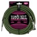 Ernie Ball 18' Braided Straight / Angle Instrument Cable - Black / Green