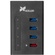 Xcellon 4-Port Powered USB 3.0 Slim Aluminum Hub with 1 Dual Data/Charging Port