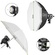 GVM P80S-4 LED 4 Light Kit with Umbrellas, Softboxes, and Backdrops