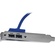StarTech 2-Port USB 3.0 A Female Slot Plate Adapter (Blue)