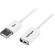 StarTech USB-A to USB-A M/F Extension Cable - USB 2.0 (White, 1m)
