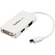 StarTech 3-in-1 Mini DisplayPort to VGA/DVI/HDMI Travel Converter (White)