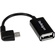 StarTech Right Angle Micro USB to USB OTG Male/Female Host Adapter (Black)