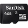 SanDisk microSDHC 4GB Memory Card with SD Adapter