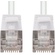 DYNAMIX Cat6A S/FTP Slimline Shielded 10G Patch Lead (White, 1m)