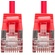 DYNAMIX Cat6A S/FTP Slimline Shielded 10G Patch Lead (Red, 0.75m)