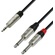 Adam Hall K4YWPP0300 REAN 3.5mm Jack Stereo to 2 x 6.3mm Jack Mono Audio Cable (3m)