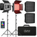 GVM RGB LED Studio Video Light Bi-Colour Soft 2-Light Panel Kit with Softboxes