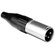 Amphenol AC Series 3 Pin XLR Cable Connector (Silver Plating, Male, Black & Silver)