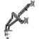 Brateck Dual Monitor Arm - Polished Aluminium & Gas-Spring for 17"-32" Screens