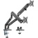 Brateck Dual Monitor Arm - Polished Aluminium & Gas-Spring for 17"-32" Screens