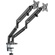 Brateck Dual Monitor Arm - Polished Aluminium & Gas-Spring for 17"-32" Screens