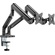 Brateck Dual Monitor Arm - Polished Aluminium & Gas-Spring for 17"-32" Screens