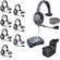 Eartec UPMX4GS8 UltraPAK 8-Person HUB Intercom System with Max4G Single Headset