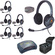 Eartec UPMX4GD6 UltraPAK 6-Person HUB Intercom System with Max4G Double Headset