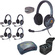 Eartec UPMX4GD5 UltraPAK 5-Person HUB Intercom System with Max4G Double Headset
