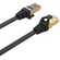 UNITEK 1m CAT 7 Black Flat SSTP 32AWG Patch Lead in PVC Jacket.