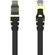 UNITEK 1m CAT 7 Black Flat SSTP 32AWG Patch Lead in PVC Jacket.