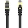 UNITEK 2m CAT 7 Black Flat SSTP 32AWG Patch Lead in PVC Jacket