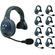 Eartec EVADE EVX9S Full Duplex Wireless Intercom System W/ 9 Single Speaker Headsets