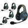 Eartec EVADE EVX5D Full Duplex Wireless Intercom System W/ 5 Dual Speaker Headsets