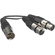 Bescor 4-Pin XLR Male to Dual 4-Pin XLR Female Cable with All Pins Wired (6")