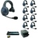 Eartec EVADE EVX9S Full Duplex Wireless Intercom System W/ 9 Single Speaker Headsets
