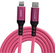Kondor Blue iJustine Pink Lightning Cable for iPhone Charging & Sync USB-C (1m)