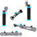 Kondor Blue Rosette Arms, Grips, and 15mm Rod Block Bundle (Space Grey)