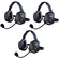 Eartec EVADE XTreme EVXT3 Industrial Full-Duplex Wireless Intercom System with 3 Dual-Ear Headsets