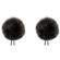 Bubblebee Industries Twin Windbubbles Imitation-Fur Windscreen Set for Lav Mics 3 to 4mm (Black)