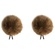 Bubblebee Industries Twin Windbubbles Imitation-Fur Windscreen Set for Lav Mics 3 to 4mm (Brown)