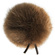 Bubblebee Industries Windbubble Miniature Imitation-Fur Windscreen (Lav Size 2, 35mm, Brown)