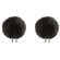 Bubblebee Industries Windbubbles Imitation-Fur Windscreen Set for Lav Mics 5 to 8mm (Black)