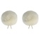 Bubblebee Industries Twin Windbubbles Imitation-Fur Windscreen Set for Lav Mics 5 to 9mm (Off-White)