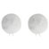 Bubblebee Industries Twin Windbubbles Imitation-Fur Windscreen Set for Lav Mics 5 to 9mm (White)