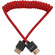 Kondor Blue Coiled High-Speed HDMI 2.0 Braided Cable (30 to 60cm, Cardinal Red)