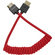 Kondor Blue Coiled High-Speed HDMI 2.0 Braided Cable (30 to 60cm, Cardinal Red)
