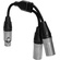 Kondor Blue Dual Male XLR to Female XLR Audio Y Splitter Cable (25cm, Raven Black)