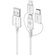 Alogic 3-in-1 USB to Micro USB/Lightning/USB-C Cable (Silver, 30cm)