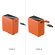 SmallRig 4576 NP-F970 USB-C Rechargeable Camera Battery (Orange)