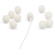 Bubblebee Industries The Microphone Foam for Lavalier Mics Pop Filter (Small, White, 10-Pack)
