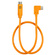 Tether Tools TetherPro USB-C to Right Angle USB-C Pigtail Cable (50cm, High-Visibility Orange)